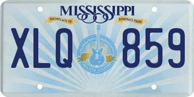 MS license plate XLQ859