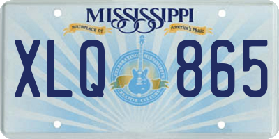MS license plate XLQ865