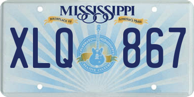 MS license plate XLQ867