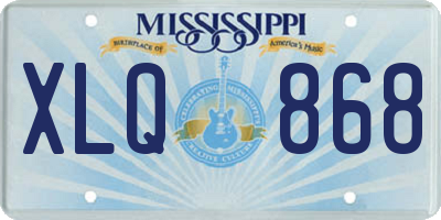 MS license plate XLQ868