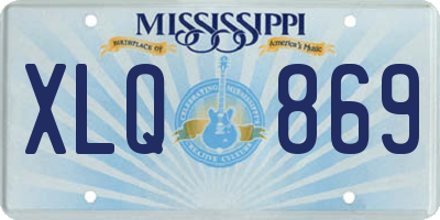 MS license plate XLQ869