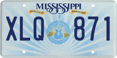 MS license plate XLQ871