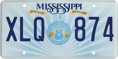 MS license plate XLQ874