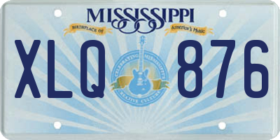 MS license plate XLQ876