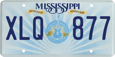 MS license plate XLQ877
