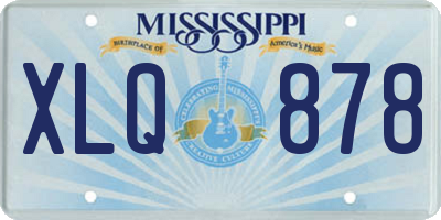 MS license plate XLQ878