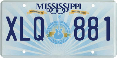MS license plate XLQ881