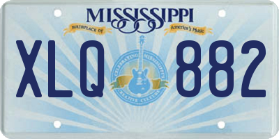 MS license plate XLQ882