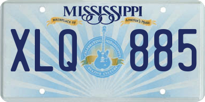 MS license plate XLQ885