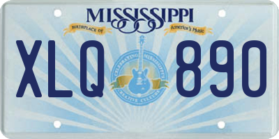MS license plate XLQ890