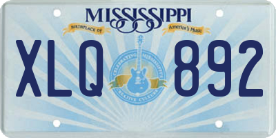 MS license plate XLQ892