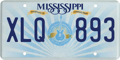 MS license plate XLQ893