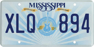 MS license plate XLQ894