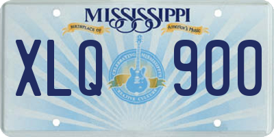 MS license plate XLQ900