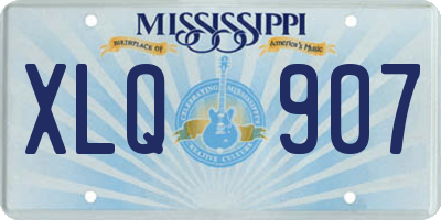 MS license plate XLQ907