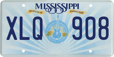 MS license plate XLQ908