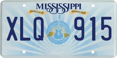 MS license plate XLQ915
