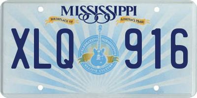 MS license plate XLQ916
