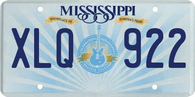 MS license plate XLQ922