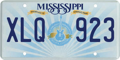 MS license plate XLQ923