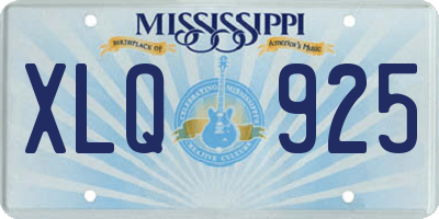 MS license plate XLQ925