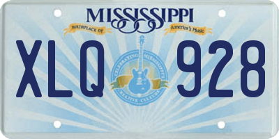MS license plate XLQ928