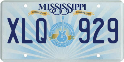 MS license plate XLQ929