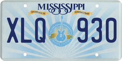 MS license plate XLQ930