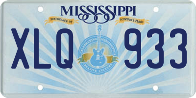 MS license plate XLQ933