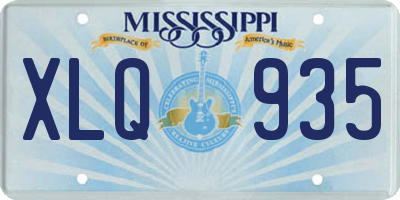 MS license plate XLQ935