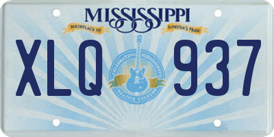 MS license plate XLQ937