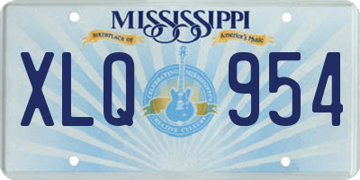 MS license plate XLQ954