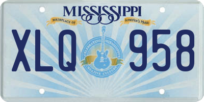 MS license plate XLQ958