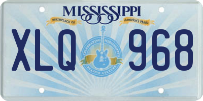 MS license plate XLQ968