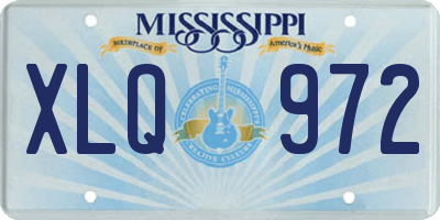 MS license plate XLQ972