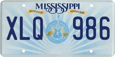 MS license plate XLQ986