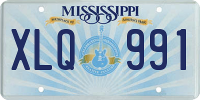 MS license plate XLQ991