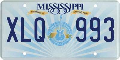 MS license plate XLQ993