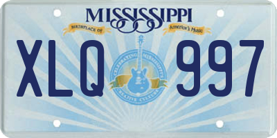 MS license plate XLQ997