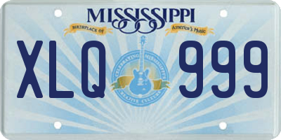 MS license plate XLQ999