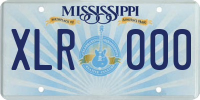 MS license plate XLR000