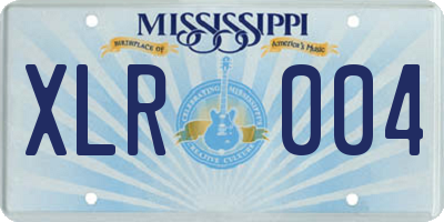 MS license plate XLR004