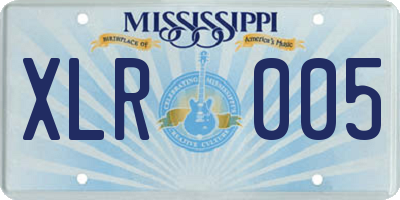 MS license plate XLR005