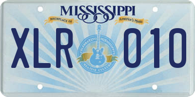 MS license plate XLR010