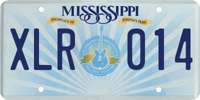 MS license plate XLR014
