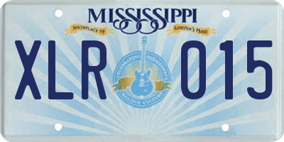 MS license plate XLR015