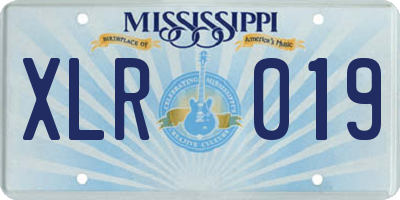 MS license plate XLR019