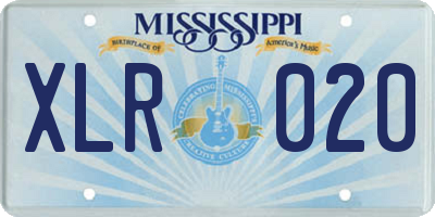 MS license plate XLR020