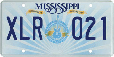 MS license plate XLR021