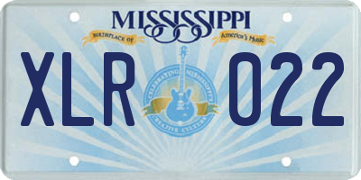 MS license plate XLR022